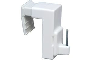 dekondo - 4 ganci per finestra, adatti per decorazioni, colore: bianco, spessore della finestra: 10-24 mm