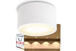 ‎SSC-LUXON SSC-LUXon CELI-X LED Aufbauspot flach mit großer Leuchtfläche - LED GX53 mit 5W warmweiß 230V - Decken Aufbaustrahler rund