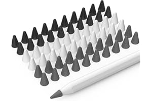 BEAUDOM Tappi per Punte in Silicone per Apple Pencil 1 & 2 Generazione, Copertura della Punta per Apple Pencil 1 & 2 Generazione (60 Pezzi, Nero + Grigio + Bianco)