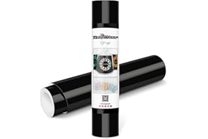 TECKWRAP Permanent Adhesive Vinyl 12" x 10ft, Glossy Black
