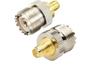 TengKo RF Coaxial Coax Adaptateur SMA Femelle UHF Femelle SO239 Connecteur (2pc)