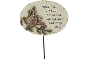 Angraves Special Uncle Love & Missed Robin Bird Memorial Tribute Stick Graveside Plaque