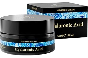 SATINNATUREL Crema Hidratante Facial Mujer - Acido Hialuronico Puro Orgánica 50ml - Vegana - Reafirmante Antiarrugas con Vitamina E - Satin Naturel