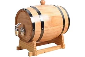 HPERU Baril de whisky, baril de vin 3L Barreau de whisky avec robinet ＆ barils de chêne pour le whisky en bois de whisky en bois de whisky
