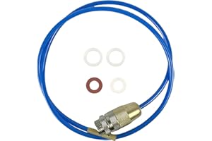 AXVRAV Hochdruck Rohrreiniger, 3 M Rohrreinigungsschlauch für Wasserhahn, Abflussreiniger Schlauch mit Messingdüse und Dichtungen für Abflussrohr M22 M24 und 1/2 Zoll Rohre, Blau