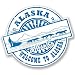Produktbild DestinationVinyl 2 x 10cm/100mm Alaska Vinyl Selbstklebende Sticker Aufkleber Laptop Reisen Gepäckwagen Cool Zeichen Spaß #4534