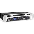VONYX VPA1500 Bluetooth PA Amplifier 1500W, USB MP3 Media Player, Stereo 2-Channel DJ Power Amp, 19" Rack Mountable with Remote Control