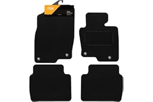 FSW - Tailored Mats - Fits MAZDA Cx5 2017 Onwards - Black Carpet - Anti Slip Mat - Non Slip Car Floor Mat, Fitted With Clips & Granulated Backing - 4 Pc Floor Mat Only