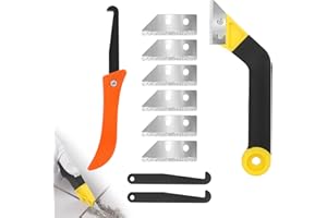 QOUBNIC Rascador Juntas Azulejos, Limpiador de Sierra Removedor de Lechada con 8 Pcs Cuchilla de Repuesto, Herramientas para Juntas De Baldosas para Baldosas de Baño de Cocina