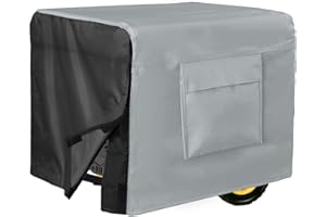 Porch Shield Wasserdichte Generatorabdeckung – Robuste Abdeckung für tragbaren Generator 5000 bis 10000 Watt (26 L x 20 W x 20 H Zoll, schwarz & grau)
