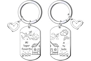 YUANSI Regalos de San Valentín 2 llaveros Regalos Parejas Llavero de Regalo para Novia o Novio Regalos Valentín para novio/novia Regalo Bodas Regalos Parejas Aniversario Regalos Parejas Navidad