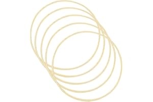 Yeenee Wreath Rings, 5 pcs Wooden Bamboo Floral Hoop Set - Wreath Macrame Craft Hoop Rings for DIY Dream Catcher, Wall Hanging Crafts, Wedding Wreath Decor and Crafts Making (10 Inch)