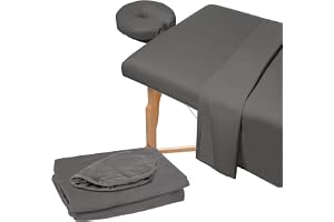 XQZMD Set med 3 delar mikrofiber massagebord, platt massagebordsöverdrag, inkluderar massagebordsöverdrag, dra-på-lakan, ansi