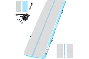 BPB Air Matte Track Tumbling Mata Gimnastyczna, 3 m, Nadmuchiwana do Treningu i Ćwiczeń, 10 cm Wysokości, z Pompką, do Domu, Gimnastyki, Cheerleadingu, Jogi