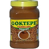 G&ouml;ktepe KEPEKSİZ 935gr Bozkır Tahini Plastik Kutu, Odun Ateşinde &Ccedil;ifte Kavrulmuş (KEPEKSİZ-935gr)