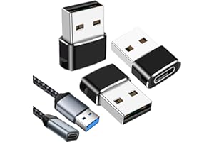 iJiZuo USB C Buchse auf USB Stecker Adapter, 3 Stück USB C auf USB Adapter und USB C Buchse auf USB Kabel, für iPhone 15 14 13 Pro Max, Samsung Galaxy S23 S22 Plus Ultra FE