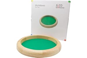 GICO Piste de Jeu de dés/Planche à dés Ronde et Grande en Bois diamètre 30 cm H 3,5 cm 7955