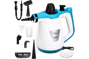 BIRSHE Idropulitrice A Vapore, 1050W Pulitore a Vapore Portatile, Pistola a Vapore in Alluminio 10 Accessori per Rimuovere le Macchi da Pavimena Moquette Tende Seggiolini Auto Cucina Cimici Bagni Altro
