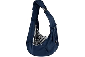 Sarsumir Sac de Transport pour Chien et Chat Bandoulière Réglable Sac Transport Chien Sac à Bandoulière Mains Libres Sac Transport Petit Chien pour Petit Moyen Animaux Jusqu’à 7.5kg, Bleu