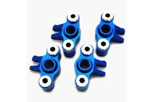 CrazyRacer Aluminum Front & Rear Knuckle Arm Blue for 1/16 Mini E REVO Summit Slash Rally - 4PCS Set