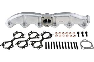 TBVPARTS Abgaskrümmer 11622248166 Plus Dichtungssatz 18407788422 aus Sphäroguss 11627788422 kompatibel für E60 E61 E65 X5 3.0d 2.5d M57 M57N 325d 330d 525d