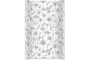 Albero Mio harte Wickelkommode | 70x47 cm | Wickelkommode für Kinderbett oder Kommode | Wickelkommode mit Sicherheitsfüßen | Baby-Wickelkommode | Jungen- und Mädchenerweiterung | Boho grau