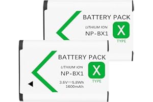 LOTUS POWER NP-BX1 Ersatzakku, 1600mAh 3,6V Li-ion Akku NP BX1 für Sony DSC-HX90 DSC-HX60 DSC-RX100 FDR-X3000 HDR-CX405 (2 Batterien)