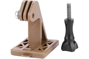 TBEST Casco rápido Tactical Airsoft Accessories Cámara Casco Adaptador,Casco Soporte Delantero Soporte Casco Camera Adapter Base de extensión reemplazo para Go Pro Action Camera(marrón)