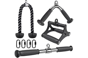 Kipika Attache de Traction pour Triceps - Accessoires pour Machine à câble pour Salle de Sport à la Maison - Fixations pour Machine à câble