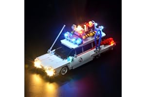 BRIKSMAX Kit di Illuminazione a Led Per Ghostbusters Ecto-1, Compatibile con il Modello Lego 21108 Mattoncini da Costruzioni - Non Include il Set Lego