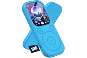 Reproductor MP3 Olycism de 64 GB con Bluetooth 5.3 Reproductor de música portátil Sonido HiFi y Radio FM Capacidad de batería de 300 mAh, Adecuado para Deportes, Viajes y Uso Diario Azul
