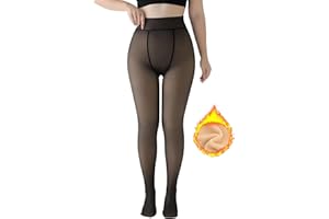 Zhiaek Pluszowe rajstopy damskie polar termiczne rajstopy kobiety przezroczysty efekt plus Rozmiar legginsy zimowe wysokiej talii rajstopy wyściełane półprzezroczyste ciepłe aksamitne długie