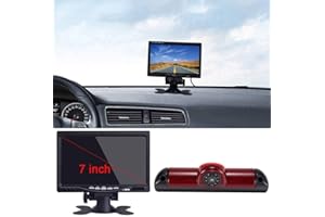 Kalakus Caméra de Recul intégrée dans Le troisième Transporteur de Feux de freinage + 7" TFT LCD écran Voiture Moniteur de Frein pour Ducato X250/Peugeot Boxter/Citroen Jumper