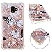 Produktbild Samsung Galaxy J6+ 2018/ J6 Plus Hülle Glitzer Flüssig Silikon Handyhülle Mädchen Case Stoßfest Schutzhülle Transparent Durchsichtig 360 Stoßdämpfende Tasche Schale Kratzfeste mit Muster Hund