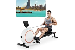 ‎SUPERUN Superun Rudergerät für Zuhause mit 32 Stufen Widerstand - Leises Magnetisches Rudergerät mit APP und LCD Display - Fitnessgeräte Einfacher Aufbau
