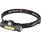 CATA 200 L&uuml;men Mir Led Kafa Feneri Mini LED Far USB Şarj Edilebilir Ayarlanabilir A&ccedil;ı Su Ge&ccedil;irmez Hafif COB Kafa Lambası Dağ 