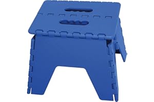 ARASO-UK LTD ARASO-UK Small Folding Step Stool Small Kitchen Step Tool for Kids Adults Lightweight Space Saving Easy Folding Stool Portable Foot Stool (Blue)