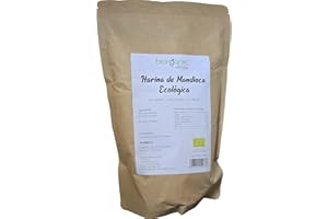 Biorganic Harina de Mandioca Bio SIN GLUTEN 1Kg - 100% natural. Polvo de Yuca. De cultivo Ecológico de Brasil. Producto Premium.