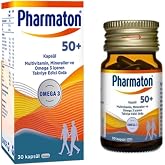 Pharmaton 50 Plus 30 Capsules - Omega 3, Multivitamins and Minerals