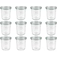 Set of Twelve 140ml Weck Jars. German Made Classic Design. Model 761