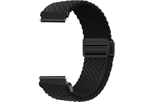 Issinlky Nylon flätat klockarmband 18mm 20mm 22mm, elastiskt band med snabbkoppling för kvinnor män