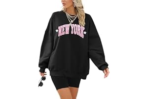 Svanco Sudadera Cuello Redondo Mujeres Sudaderas Sin Capucha Gran Tamaño Manga Larga Casual Suelto Jersey Y2K Novio Tops Señora Camiseta Otoño Invierno S-XXL