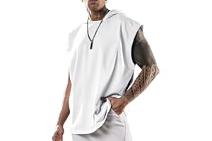 seiveini Homme Débardeur de Sport à Capuche Eté T-Shirt Gilet Maillot de Corps Stretch Sans Manches T-Shirt Tank Top de Fitness Gym Jogging Haut Décontractée Debardeur Musculation