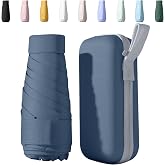 Sykerout Mini Umbrella with Case, Pocket Umbrella, Mini Folding Umbrella, Small Folding Umbrella, Windproof Umbrella for Adul