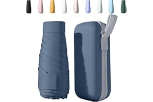 SYKEROUT Ombrello Piccolo, Mini Ombrello Tascabile, Ombrello Da Viaggio Da Viaggio Pioggia e Sole Piccolo Compatto Ombrello Da Donna Piccolo Ombrello Anti-Uv Per Pioggia