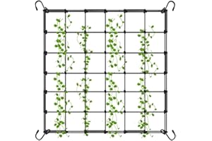 Bieiyhe Elastisches Pflanzennetz 60x60cm Bis 100x100cm Scrog Netz with 4 Hooks Wachsen Zelt Netz Spaliernetz Grow Netz Ranknetz für Kletterpflanzen Trellis Netz Rankhilfe Stütznetz für Gemüse Früchte