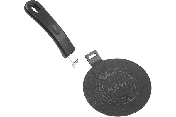 ACTIV CUISINE Adaptador de inducción de disco placa de 14 cm de difusión de calor de acero inoxidable, difusor de inducción Moka para utilizar cafeteras y utensilios de cocina, Negro