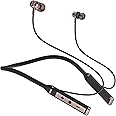 Black-R ENC Wireless Earphone Bluetooth Headphones in Ear Neckband with Upto 130 Hours Playback, Fast ASAP Charge, Bluetooth V5.4, Smart Bass, Lowest Latency Gaming, Wireless Headset, R-006 (Black)