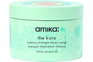 amika the kure intense strength repair hair mask - strengthening hair care for dry, damaged strands - rich deep conditioner enriched with bond fortifying technology to help reduce breakage (250 ml)