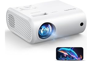 EINYOUMILY Mini proiettore portatile 20000 Lux, Supporta 1080P il Mirroring Cablato, compatibile con Windows/iOS/Android/HDMI/USB (1080P)